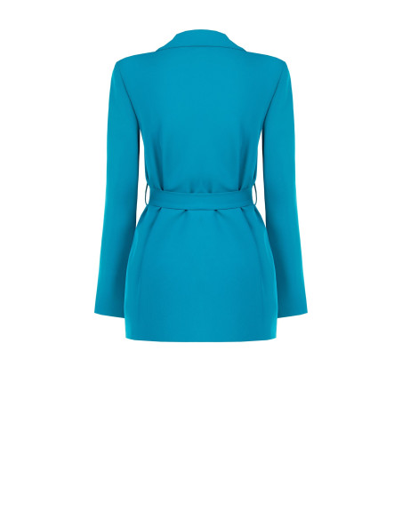Open blazer van cadistof met bijpassende riem Rinascimento