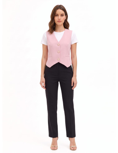 Damesgilet met drie knopen van technische stof Rinascimento