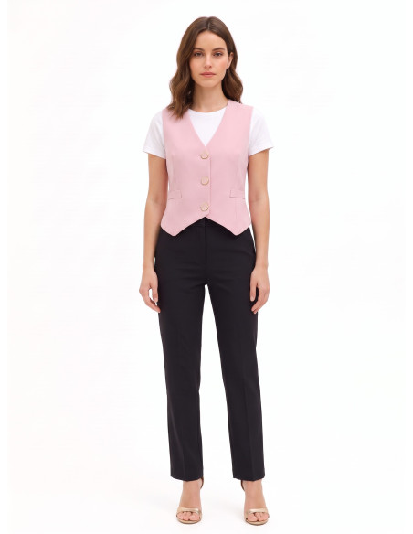 Damesgilet met drie knopen van technische stof Rinascimento
