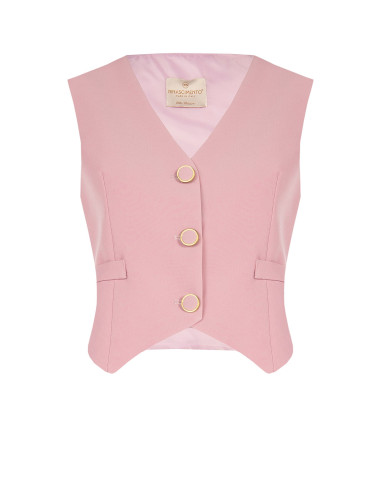 Damesgilet met drie knopen van technische stof Rinascimento