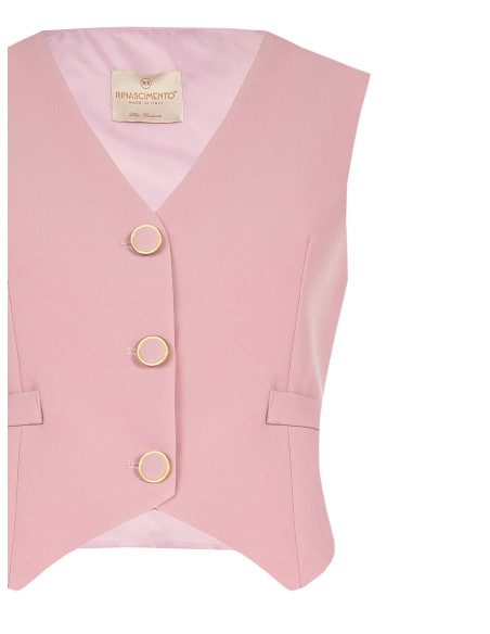 Damesgilet met drie knopen van technische stof Rinascimento