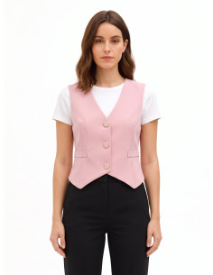 Damesgilet met drie knopen van technische stof Rinascimento