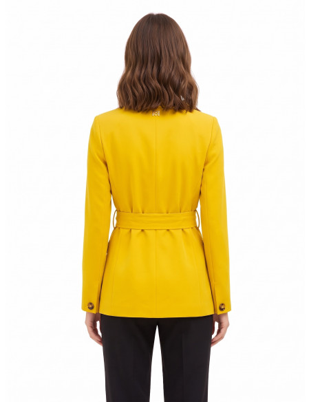 Blazer van viscosemix met bijpassende riem Rinascimento