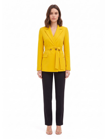 Blazer van viscosemix met bijpassende riem Rinascimento
