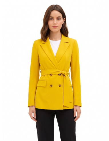 Blazer van viscosemix met bijpassende riem Rinascimento