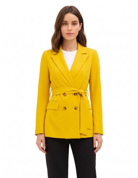Blazer van viscosemix met bijpassende riem Rinascimento
