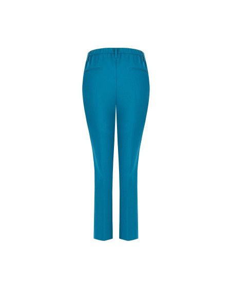Cropped sigarettenbroek van polyester-viscose met elastiek aan de achterkant Rinascimento