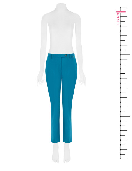 Cropped sigarettenbroek van polyester-viscose met elastiek aan de achterkant Rinascimento