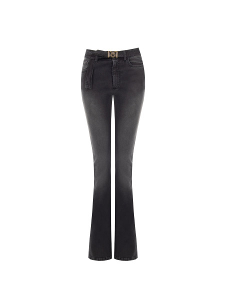 Stretchflarejeans met bijpassende riem en RR-logogesp Rinascimento