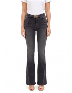 Stretchflarejeans met bijpassende riem en RR-logogesp Rinascimento