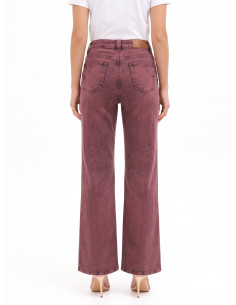 Wide leg-jeans met stretch en een versleten look Rinascimento 2