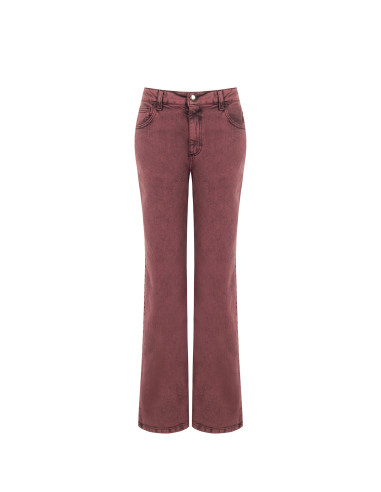 Wide leg-jeans met stretch en een versleten look Rinascimento