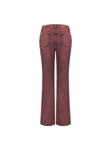 Wide leg-jeans met stretch en een versleten look Rinascimento