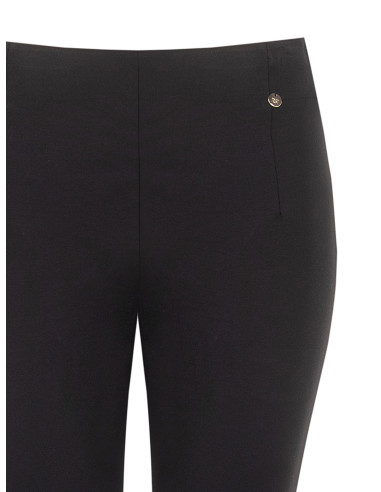 Cropped flared broek van een viscosemix met elastische taille Rinascimento
