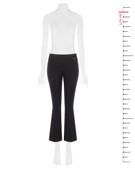 Cropped flared broek van een viscosemix met elastische taille Rinascimento