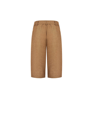 Bermuda van een wolmix-twill met plooien Rinascimento