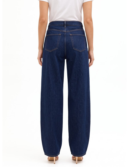 Wide-leg jeans met plooien Rinascimento