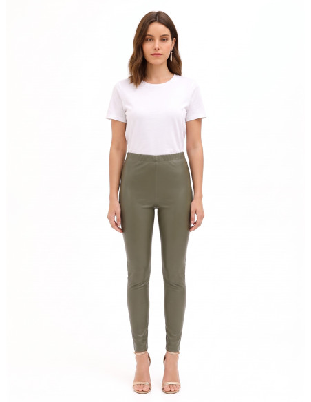 Leggingbroek van imitatieleer met elastische tailleband Rinascimento