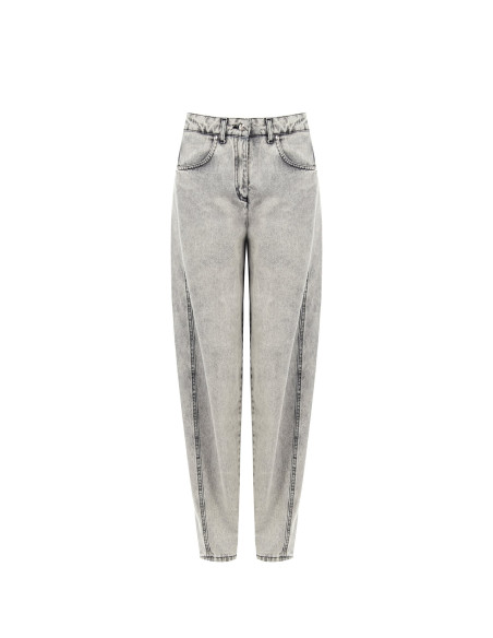 Balloon-jeans in gewassen denim Rinascimento