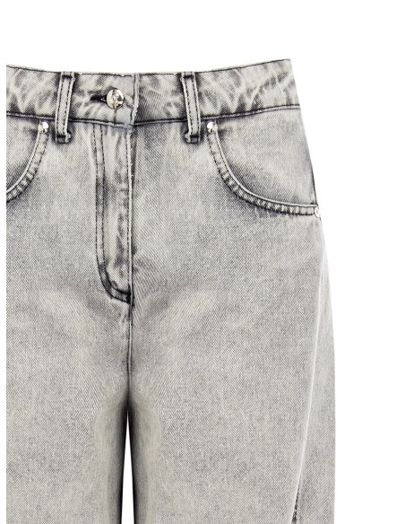 Balloon-jeans in gewassen denim Rinascimento