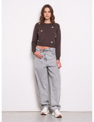 Balloon-jeans in gewassen denim Rinascimento