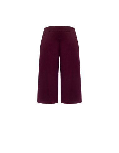 Cropped broek van elastische, gestructureerde stof met zakken en zijrits Rinascimento