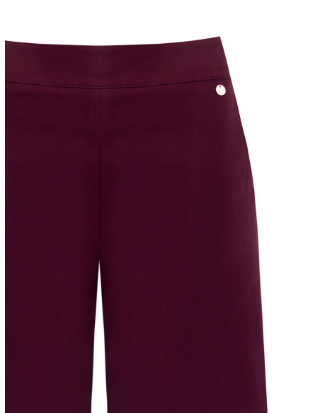 Cropped broek van elastische, gestructureerde stof met zakken en zijrits Rinascimento