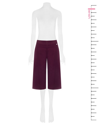 Cropped broek van elastische, gestructureerde stof met zakken en zijrits Rinascimento
