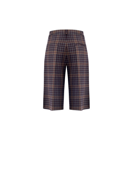 Geruite bermudashort met dubbele plooi Rinascimento