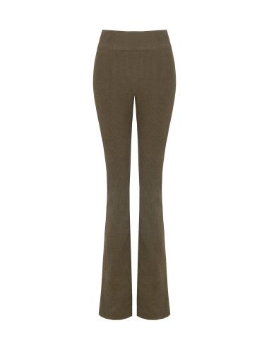 Bell-bottombroek van fijne ribfluweel met zijrits Rinascimento