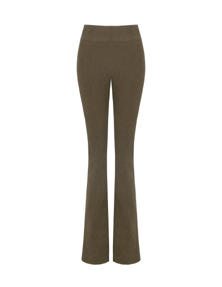 Bell-bottombroek van fijne ribfluweel met zijrits Rinascimento