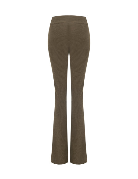 Bell-bottombroek van fijne ribfluweel met zijrits Rinascimento