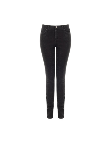 Skinny jeans met stretch en pailletten aan de voorkant Rinascimento