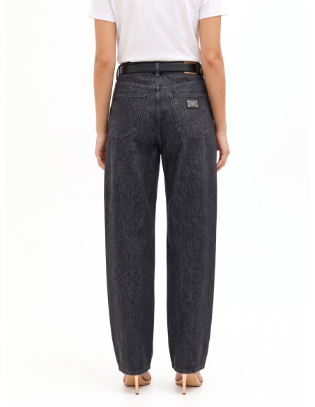 Wide-legjeans met logolabel op de achterzak Rinascimento
