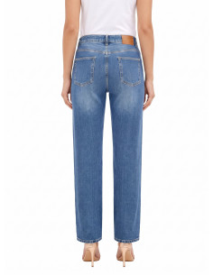 Straight jeans met logolabel op de achterzak Rinascimento 2