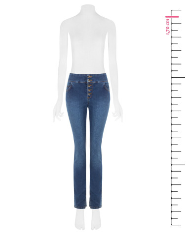 Elastische skinnyjeans met kleine splitten bij de enkels Rinascimento