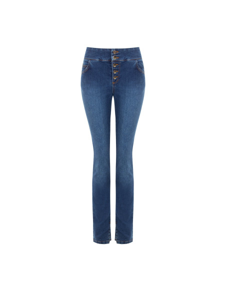 Elastische skinnyjeans met kleine splitten bij de enkels Rinascimento