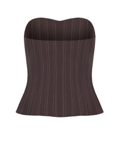 Gestreepte bandeautop in corsetstijl met gouden knopen van Rinascimento 2