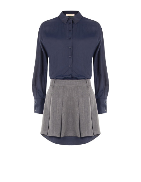 Gecombineerde jurk met blouse-effect en geplooide rok van Rinascimento