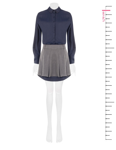 Gecombineerde jurk met blouse-effect en geplooide rok van Rinascimento