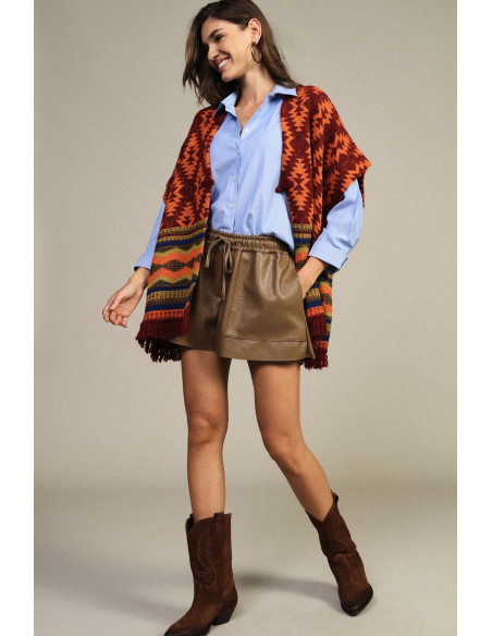 Regular-fit shorts met opgestikte zakken en trekkoord Dixie - Olie