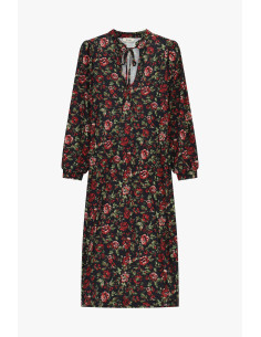 Abito A Fiori Con Scollo A V E Maniche Lunghe Dixie - Vestiti Firma... 2
