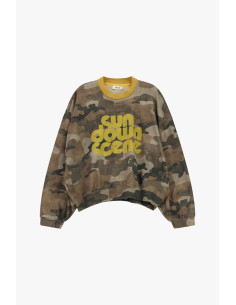Camouflage-sweater met ronde hals en grafische print Dixie 2