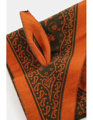 Jacquard bandanafoulard met motief en logodetail Dixie - Militair