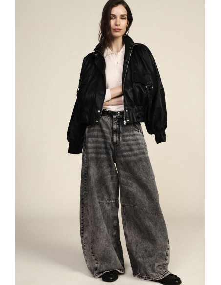 Jeans met wijde pijpen, vervaagde wassing, hoge taille Dixie