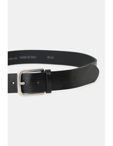 Eenvoudige riem met matte vierkante gesp Dixie - Zwart