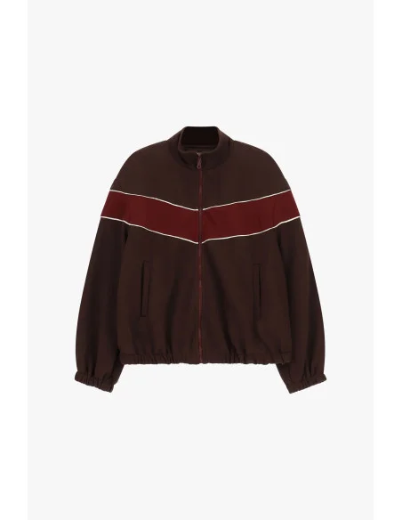 Sweatshirt Zonder Capuchon Met Rits En Contrasterende Inzetstukken Please
