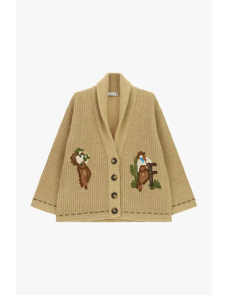 Vest met knopen en westernmotieven Please