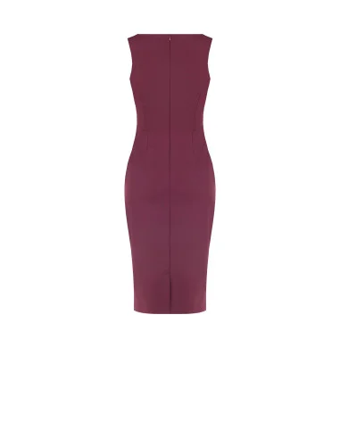 Kokerjurk met sweetheart-hals en Rr-logo gesp in de taille Rinascimento