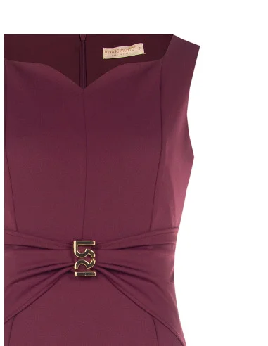 Kokerjurk met sweetheart-hals en Rr-logo gesp in de taille Rinascimento